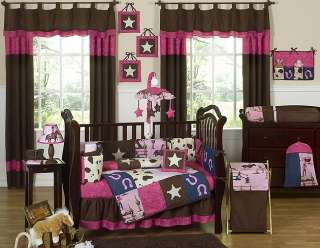 HORSE WESTERN COWGIRL BABY BEDDING 9pc CRIB SET FOR NEWBORN GIRL BY 