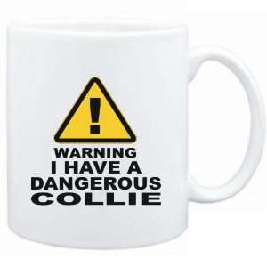  Mug White  WARNING  DANGEROUS Collie  Dogs