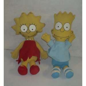   Plush Doll  8 Lisa and Bart Simpson the Simpsons 