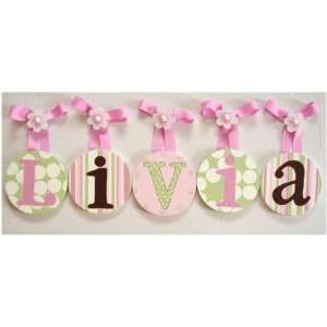  Livias Hand Painted Round Wall Letters