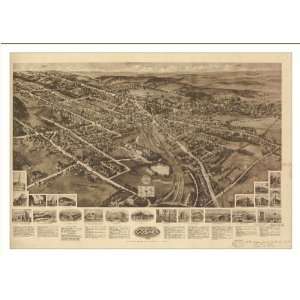 Historic Goshen, New York, c. 1922 (M) Panoramic Map Poster Print 