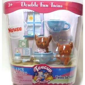 Teacup Families Double Fun Twins Whiskerton Mouse Toys 
