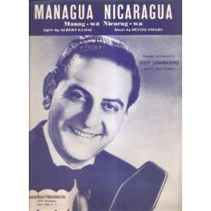    Sheet Music Managua Nicaragua Guy Lombardo 195 