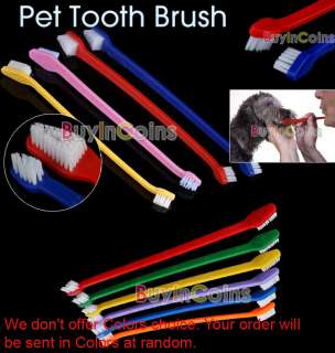 Dual End Dog Cat Dental Pet Grooming Tooth Brush 22  