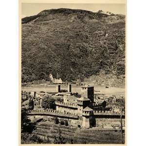  1938 Bellinzona Three Castles Switzerland M. Hurlimann 