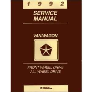    1992 TOWN COUNTRY CARAVAN VISION VOYAGER Service Manual Automotive