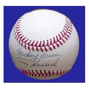 Tommy Henrich & Mickey Owen Autographed Baseball