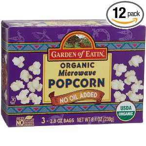 Garden of Eatin Microwavable Popcorn No Oil Added, 3 Count Bags, 8.4 
