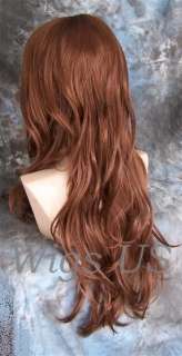 Wigs Auburn Skin Side Part Extra Long Wig US Seller  