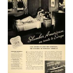   Lines Cruise Room Ship Sailing   Original Print Ad