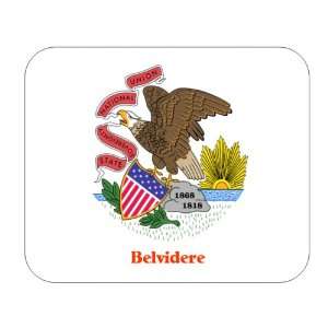  US State Flag   Belvidere, Illinois (IL) Mouse Pad 