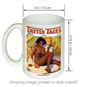  Tattle Tales Magazine Vintage Pinup Girl COFFEE MUG 
