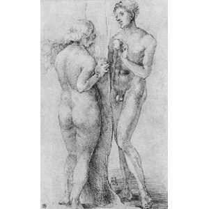   Oil Reproduction   Albrecht Durer   32 x 52 inches   Adam And Eve 2