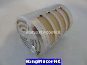   King motor RC Silver Aluminum Air Cleaner, filter Fits HPI Baja 5B 5T