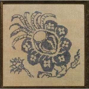 Toile Blue Flower   Cross Stitch Pattern Arts, Crafts 