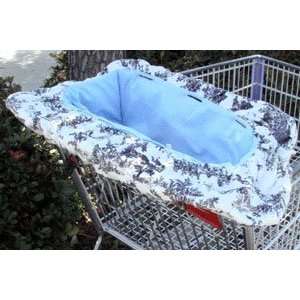 Patricia Ann Designs Shopping Cart/High Chair Cover   Minky Toile/Blue 
