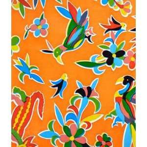  Orange Aztec Oilcloth Fabric Arts, Crafts & Sewing