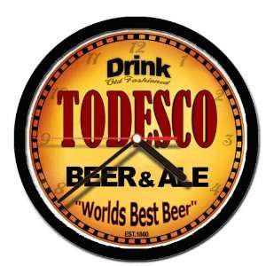  TODESCO beer and ale cerveza wall clock 
