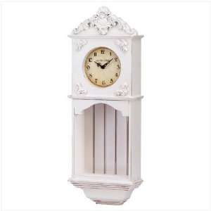  Large Ornate French Antique Ivory Wood Wall Clock