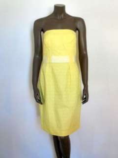  LILLY PULITZER Vanessa Jacquard Yellow Dress 8 Clothing