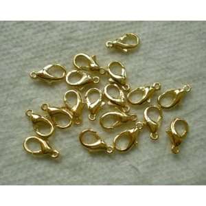  50pcs Gold Plated Lobster Claw Clasp 12mm ~Jewelry Findings 
