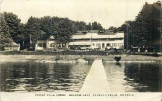   postcard Cedar Villa Lodge Balsam Lake FENELON FALLS Ontario  
