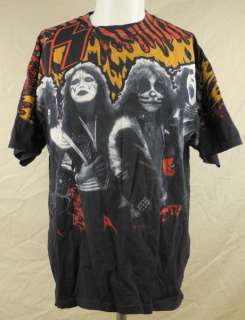 Kiss Gene Simmons Paul Stanley Ace Frehley Peter Criss Mens T shirt XL 