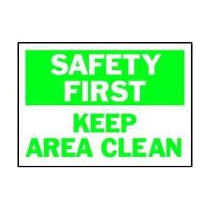    Label Keep Area Clean 3 1/2x5 In,pk5   BRADY 