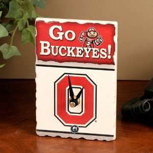  Ohio State Buckeyes Tumbled Stone Desk Clock Sports 