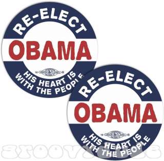 President Barack OBAMA 2012 Political Campaign Button Pin Heart With 