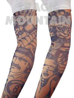 Tinsley TATTOO temporary Mesh SLEEVE GANGSTER Prison  