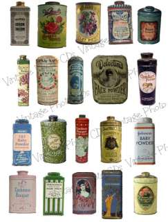 Vintage General Store Tins Collage Sheet C61  