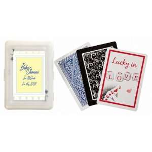 Wedding Favors Blue Diamond Design Personalized Playing Card Favors 
