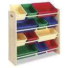 Toy Storage 12 Bin Toy Organizer for Play Toys Primary Colors Organize 