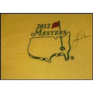  Tiger Woods Autographed/Hand Signed 2012 Masters Pin Flag 