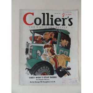 Colliers Magazine May 28,1938 (Cover Only) /cover art by Ralph Stein 