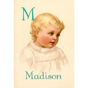  M for Madison 28x42 Giclee on Canvas