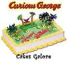 Curious George Monkey Swinging Cake Decoration Topper Set Kit Party 