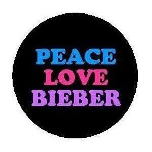  PEACE LOVE BIEBER 1.25 MAGNET ~ JUSTIN 