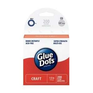  Glue Dots 1/2 Craft Dot Roll 150 Clear Dots 08165; 3 