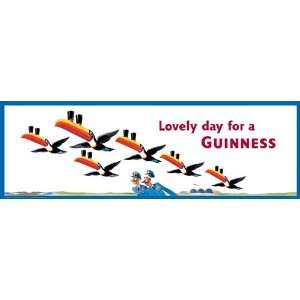 Guinness Thirsty Pelicans College Drinking Poster 12 x 36 inches 