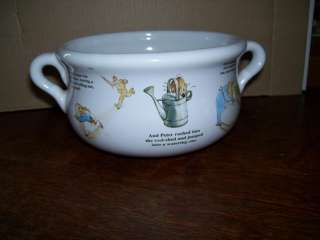 Beatrix Potter 2 Handle Bowl Story Around Bowl 1999. 5 x 3 deep. No 