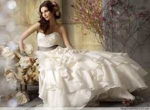 New Sash Beautiful Wedding Dress Formal Dress Bridesmaid Prom Gown 
