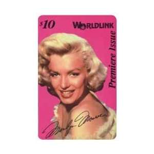 Marilyn Collectible Phone Card $10. Marilyn Monroe In White   Pink 