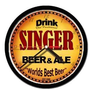  SINGER beer and ale cerveza wall clock 