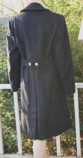Vintage Coat  1960s Mens Navy Academy Pea Coat  