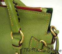 Dooney & Bourke Dillen II Medium Satchel Leather Bag Purse Grass Green 