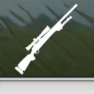  M24 Sniper Rifle M 24 7 White Sticker Laptop Vinyl Window 