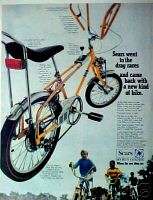 1968  Screamer Bicycle Boys Bike Yellow Butterfly Bar Trade AD 