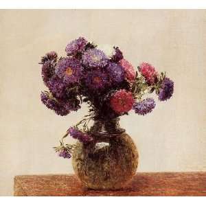   painting name Queens Daisies, By Fantin Latour Henri